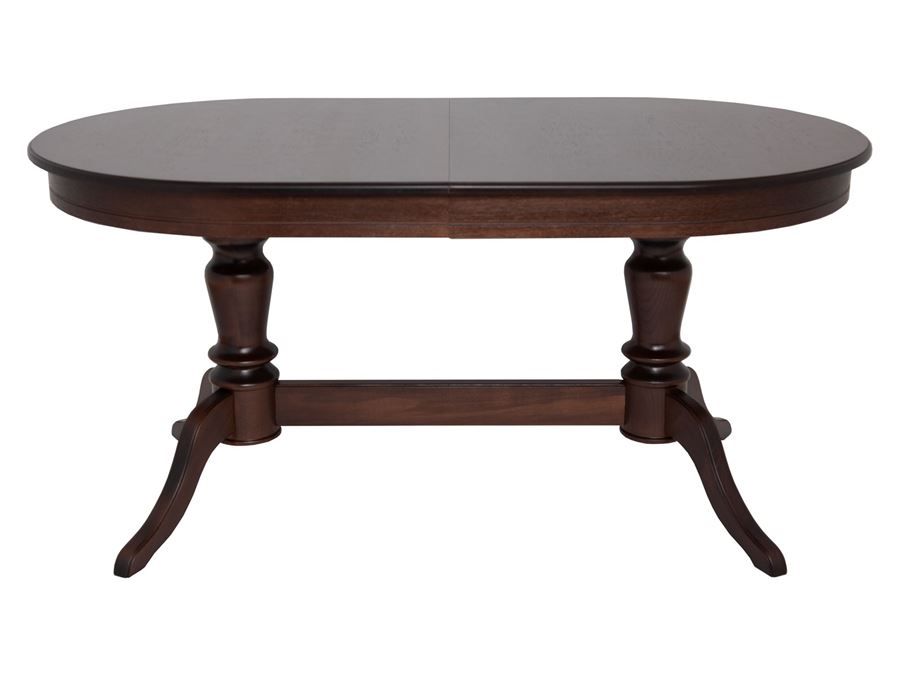 Обеденная группа (Стол "Орфей-1", Темный орех и Стул "Дионис", Темный орех, ткань-Basar Beige)