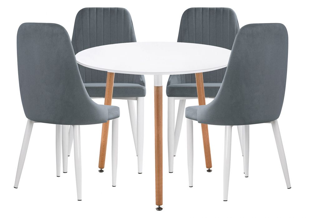 Обеденная группа Уин 90 white - gray