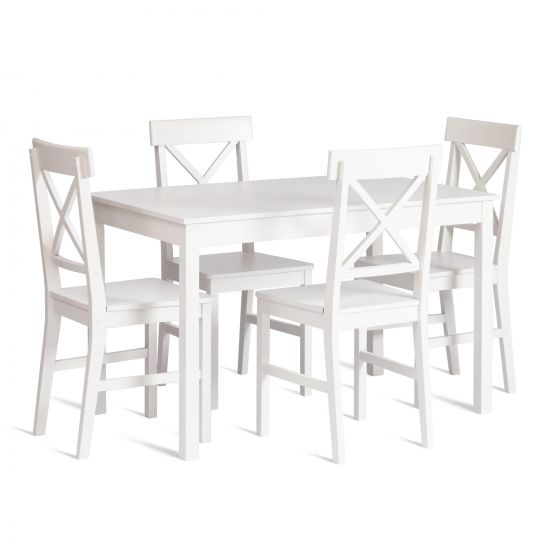 Обеденный комплект Хадсон (стол + 4 стула)- Hudson Dining Set (mod.0102) МДФ-тополь-меламин, стол: 1