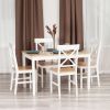 Обеденный комплект Хадсон (стол + 4 стула)- Hudson Dining Set (mod.0103) МДФ-тополь-меламин, стол: 1 - 9