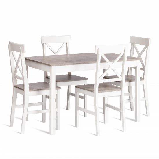 Обеденный комплект Хадсон (стол + 4 стула)- Hudson Dining Set (mod.0104) МДФ-тополь-меламин, стол: 1