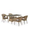 Обеденный комплект плетеной мебели T198B-Y79B-W56 Light Brown (4+1) - 2