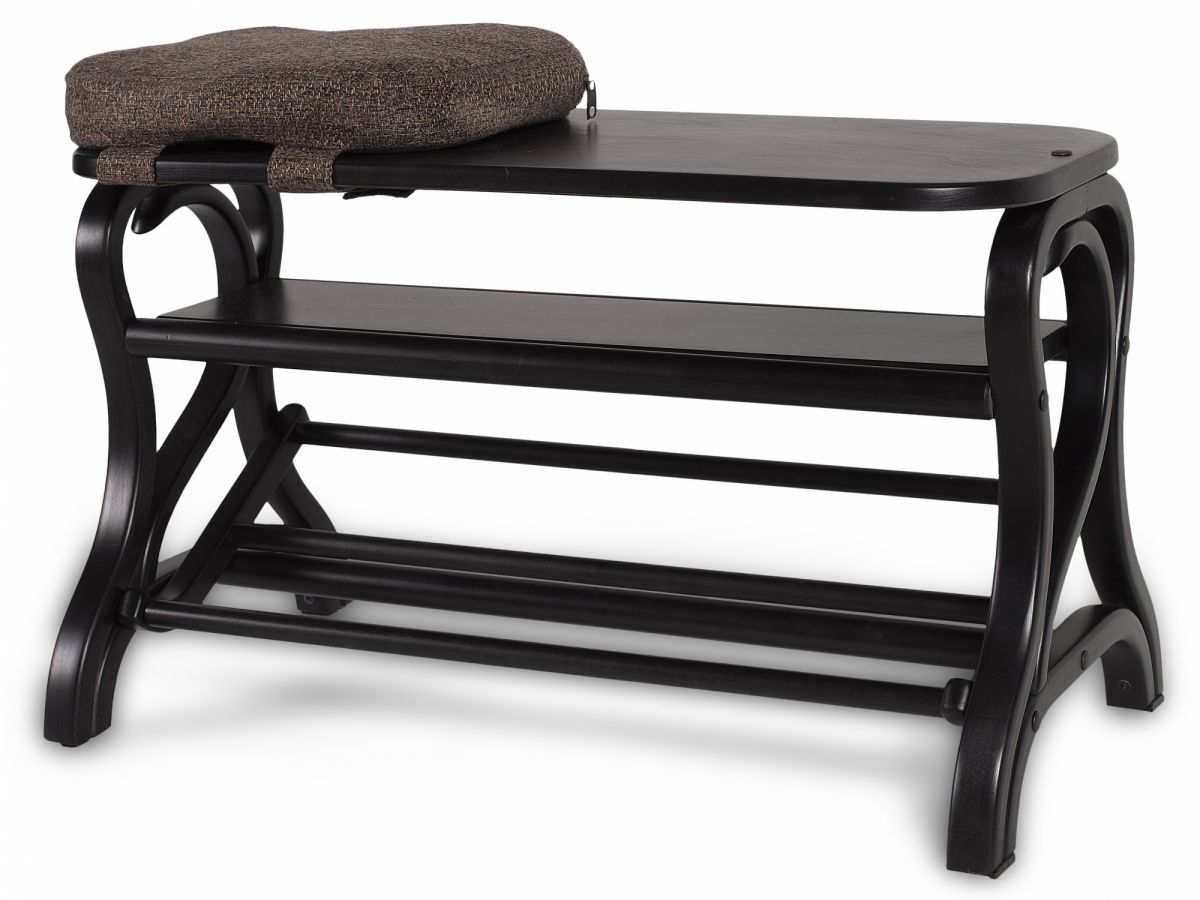 Обувница Диана венге-ткань