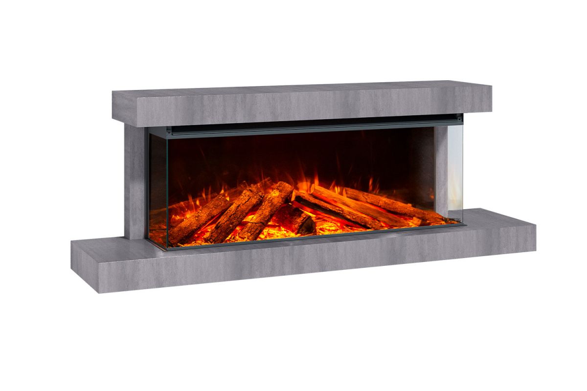 Очаг Lumen 1200 с декоративной панелью PIETRA,37480