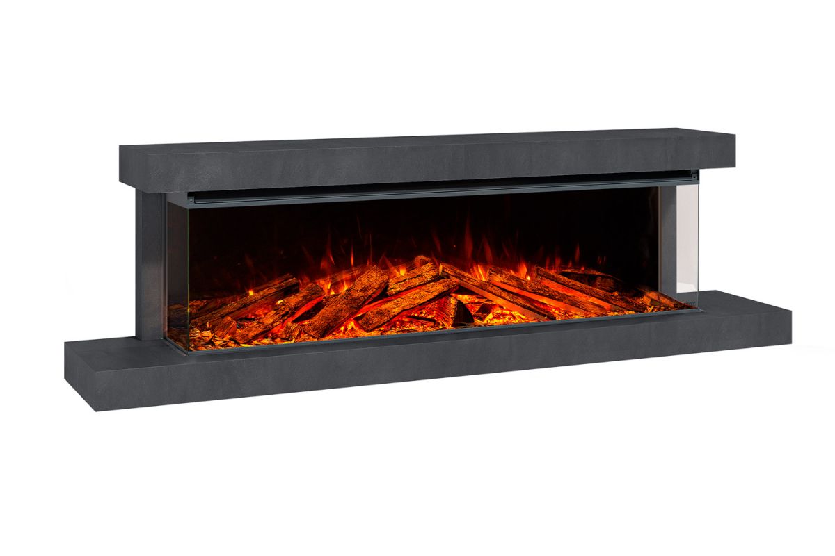 Очаг Lumen 1600 с декоративной панелью ANTRACITE,37479