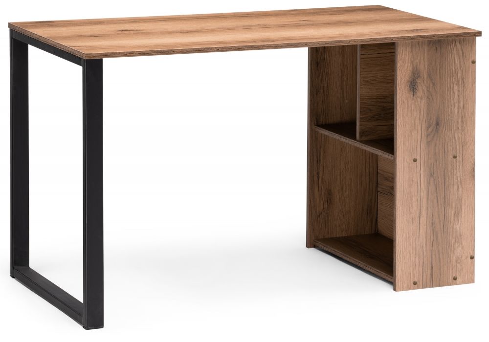 Стол Битти Лофт дуб делано темный - черный матовый