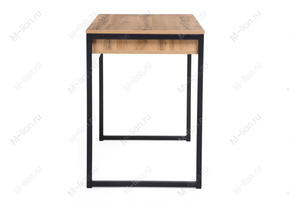 Стол Леон Лофт черный матовый - дуб вотан