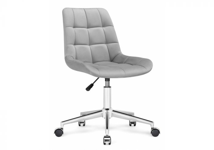 Офисное кресло Честер светло-серый - хром
