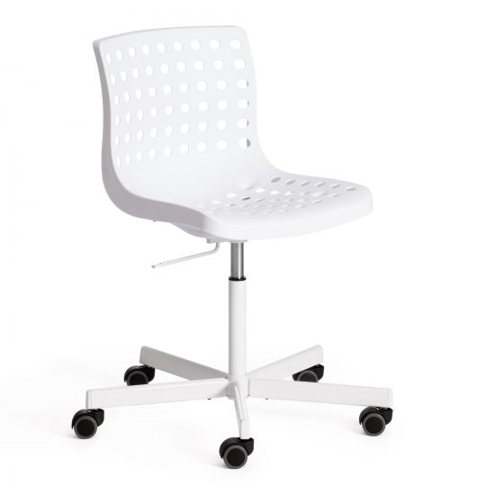 Офисное кресло SKALBERG OFFICE (mod. C-084-B) - 1 шт. в упаковке металл-пластик, 46 х 59 х 75-90 см, White (белый)
