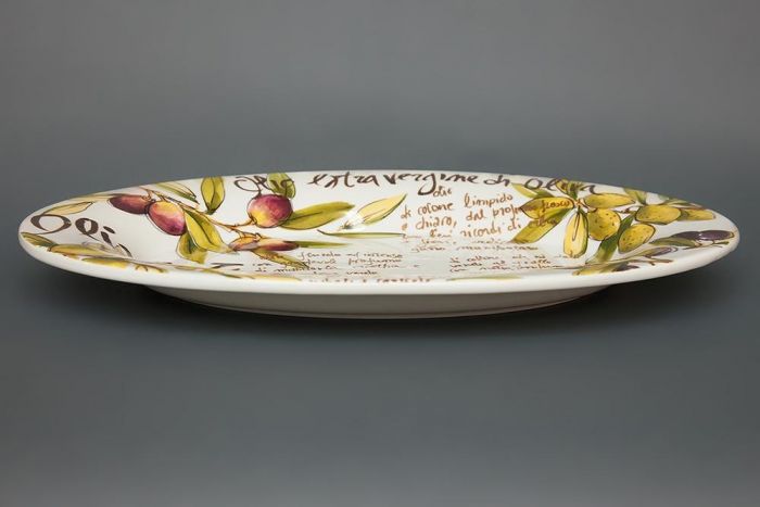OLIVES Oval platter (mod. C-1179 ) | Блюдо овальное "ОЛИВКИ" керамика, 45 х 33 см
