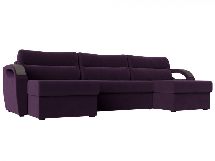 111710 П-образный диван Форсайт | Велюр | Фиолетовый