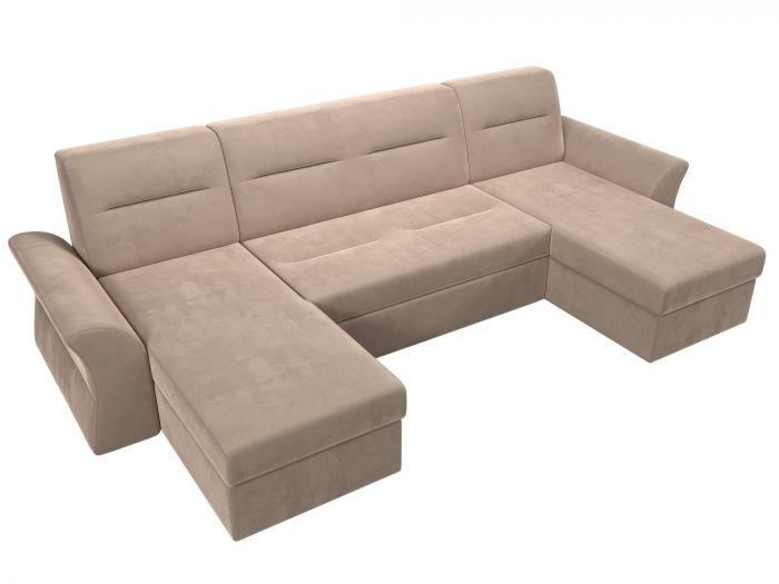 109295 П-образный диван Клайд | Велюр | Бежевый