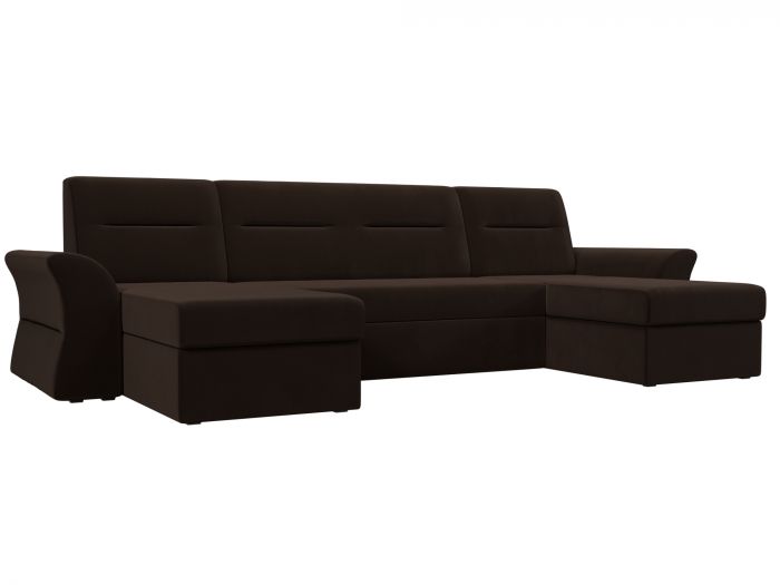 109307 П-образный диван Клайд | Микровельвет | Коричневый