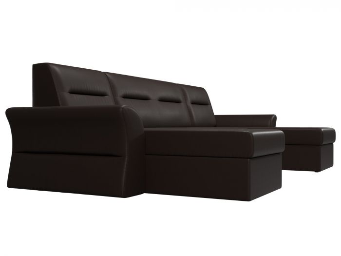 109316 П-образный диван Клайд | Экокожа | Коричневый