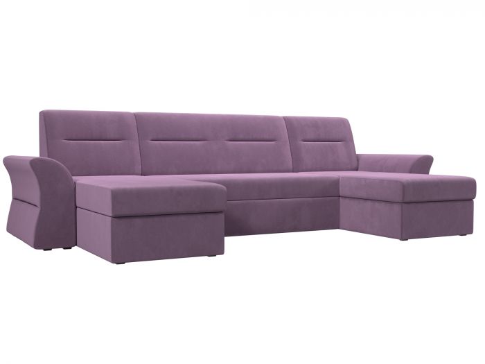 109308 П-образный диван Клайд | Микровельвет | Сиреневый