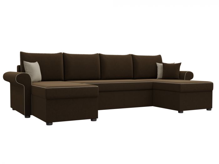 31570 П-образный диван Милфорд | Микровельвет | Коричневый