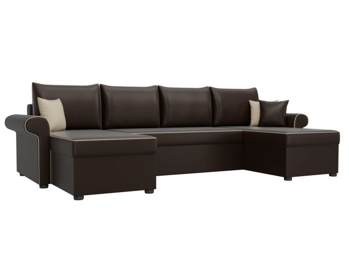 31580 П-образный диван Милфорд | Экокожа | Коричневый