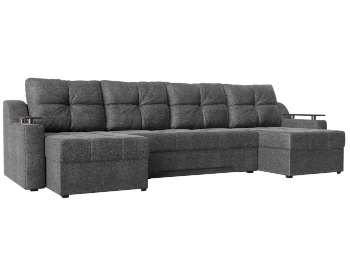 28929 П-образный диван Сенатор | Рогожка | Серый