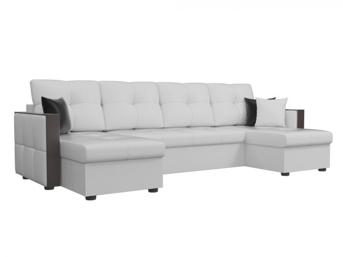 31451 П-образный диван Валенсия | Экокожа | Белый