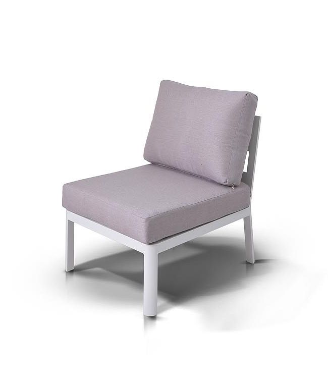 "Париж" модуль диванный алюминиевый центральный, цвет серый