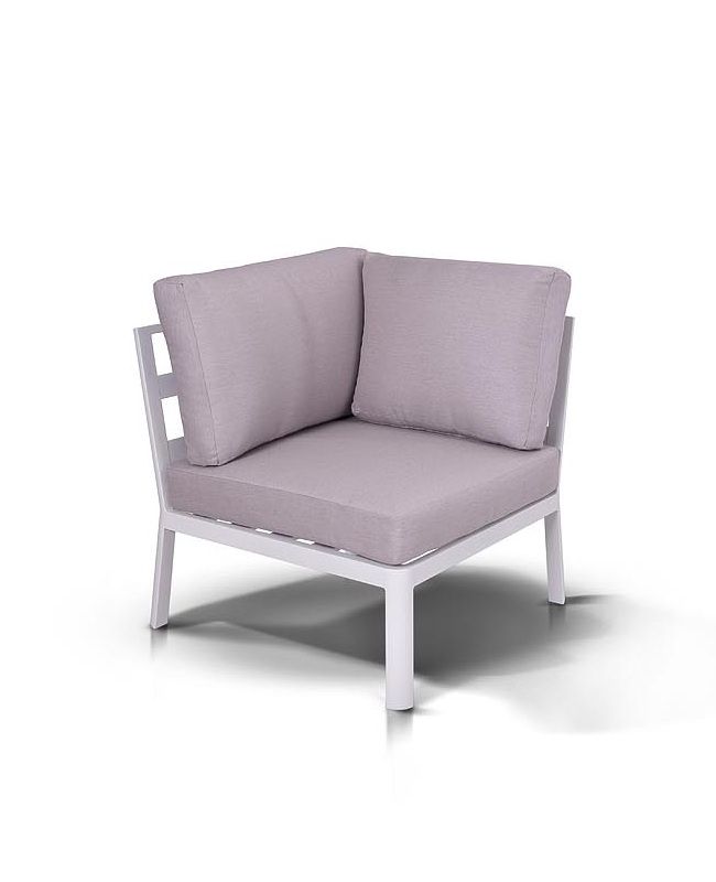 "Париж" модуль диванный алюминиевый угловой, цвет серый