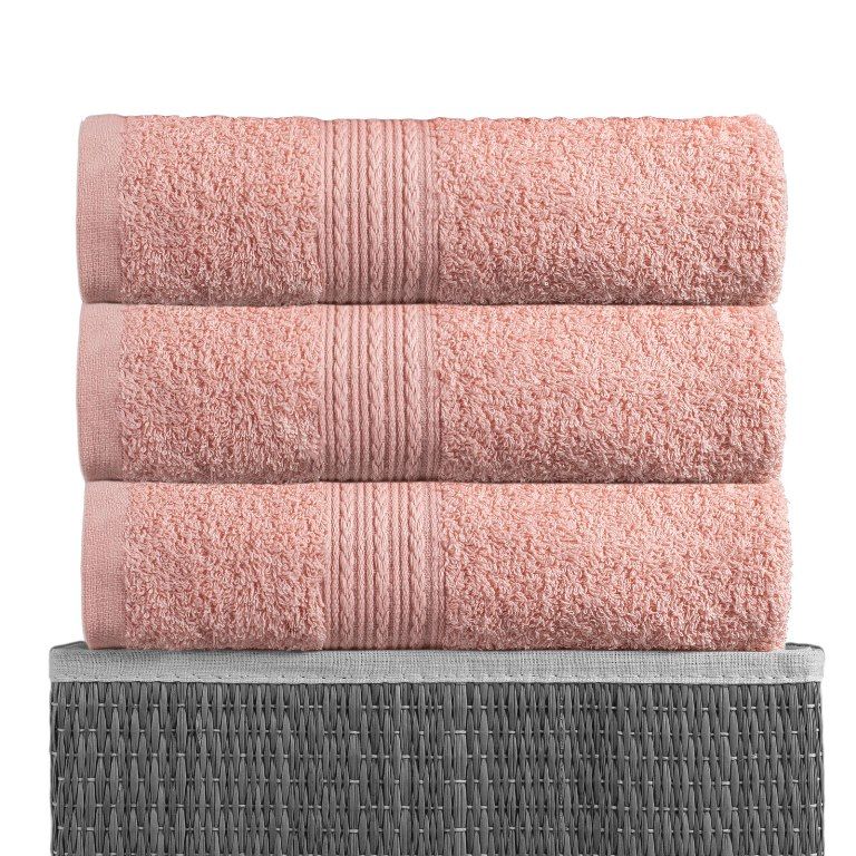 Персиковый 40х70 Полотенца махровое 1 шт BAYRAMALY