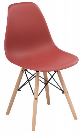 Стул деревянный Eames PC-015 bordeaux