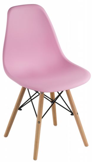 Стул деревянный Eames PC-015 light pink