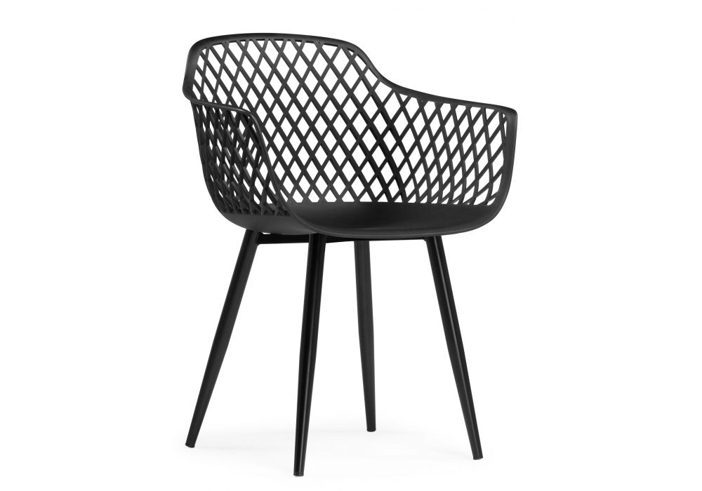 Пластиковый стул Rikon black - wood