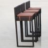 Плетеный барный стул Y390A-W63 Brown - 2
