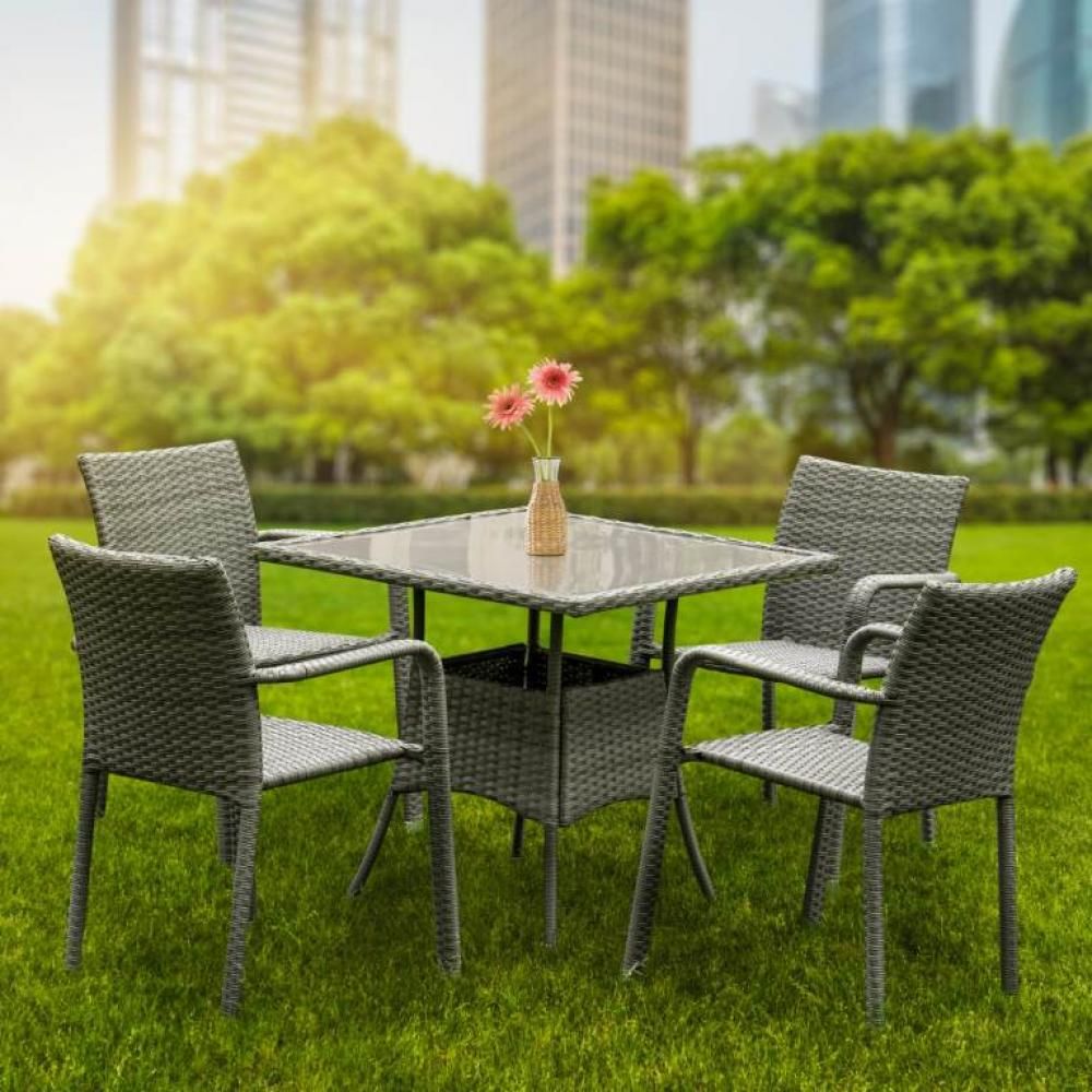 Плетеный стул AFM-4030G Grey