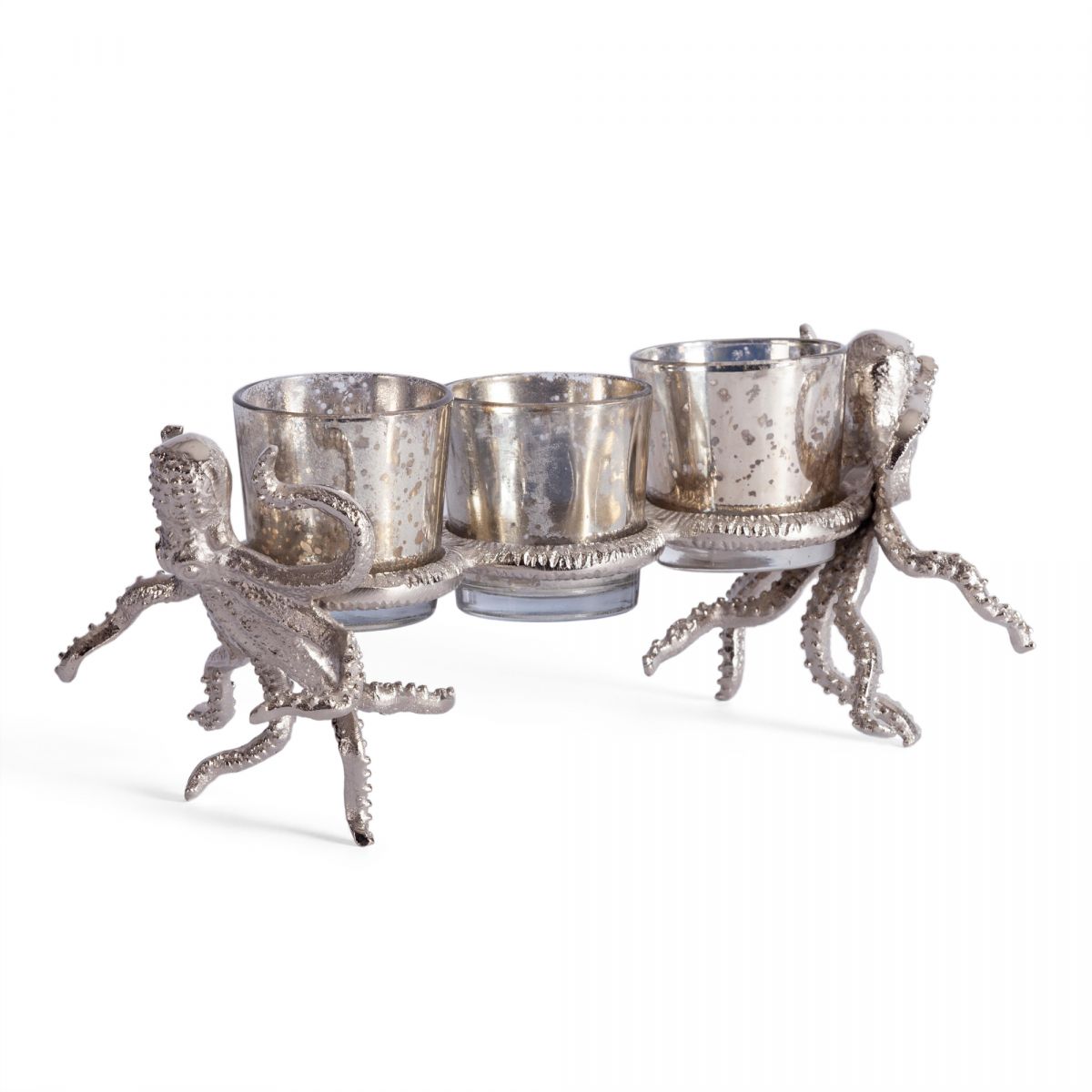 Подсвечник Secret De Maison OCTOPUS3 ( mod. 3923 ) алюминиевый сплав, 24,5x11,5x11 см, никель-nickel