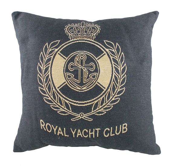 Подушка с гербом Королевского Royal Yacht Club Denim