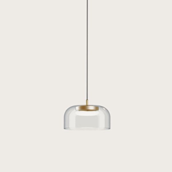 Подвесной светильник Ipon 1L золотой металл, прозрачный плафон
