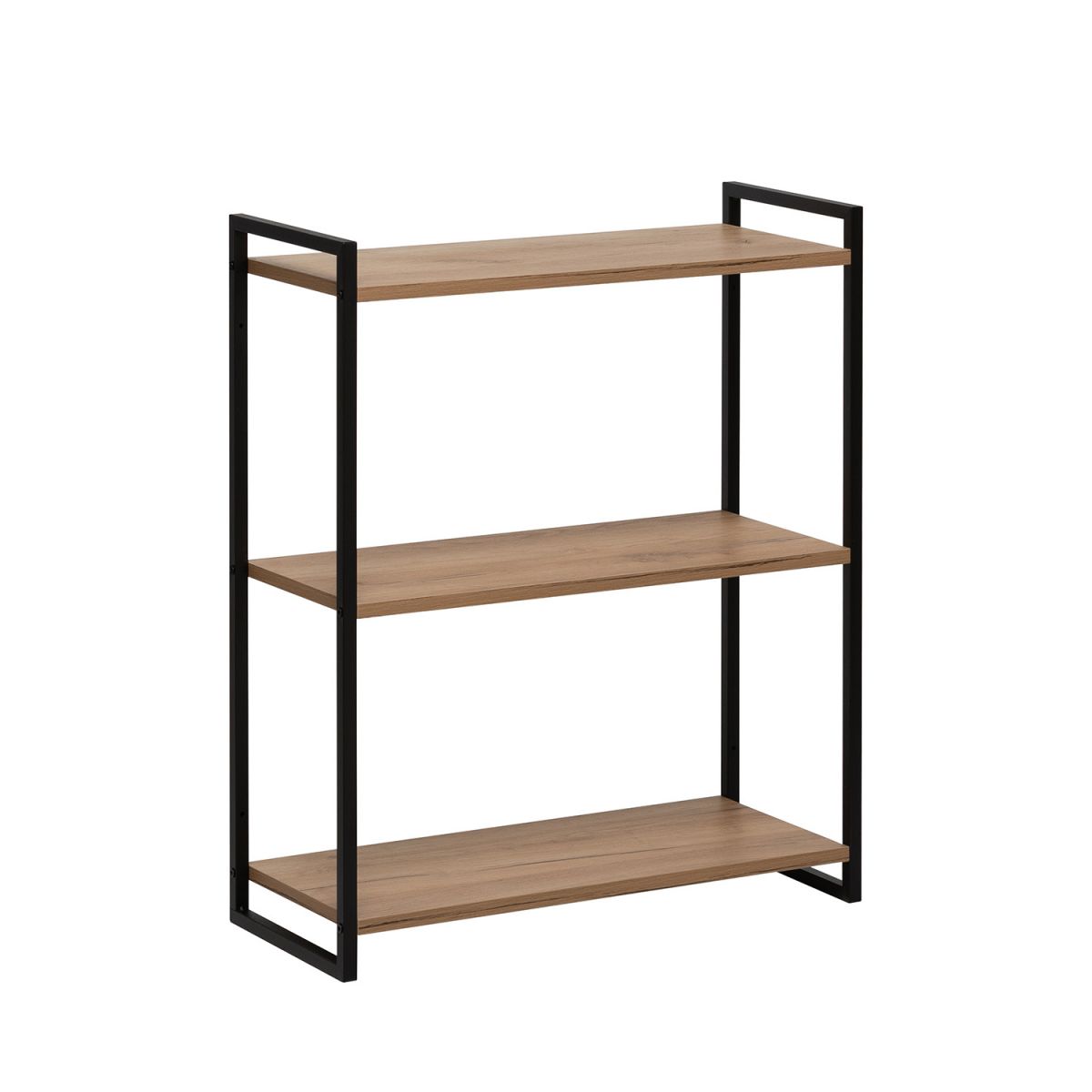 Полка настенная Leset Стилвуд 23, Чёрный Дуб крафт золотой