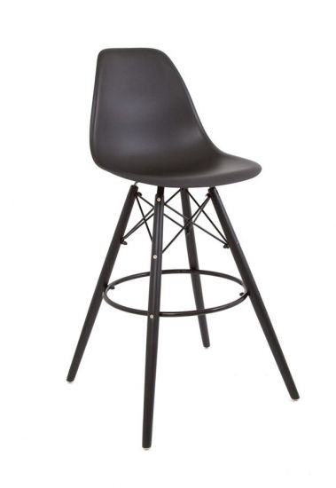 638-G-Н65 Eames Полубарный стул (Black-04), шт