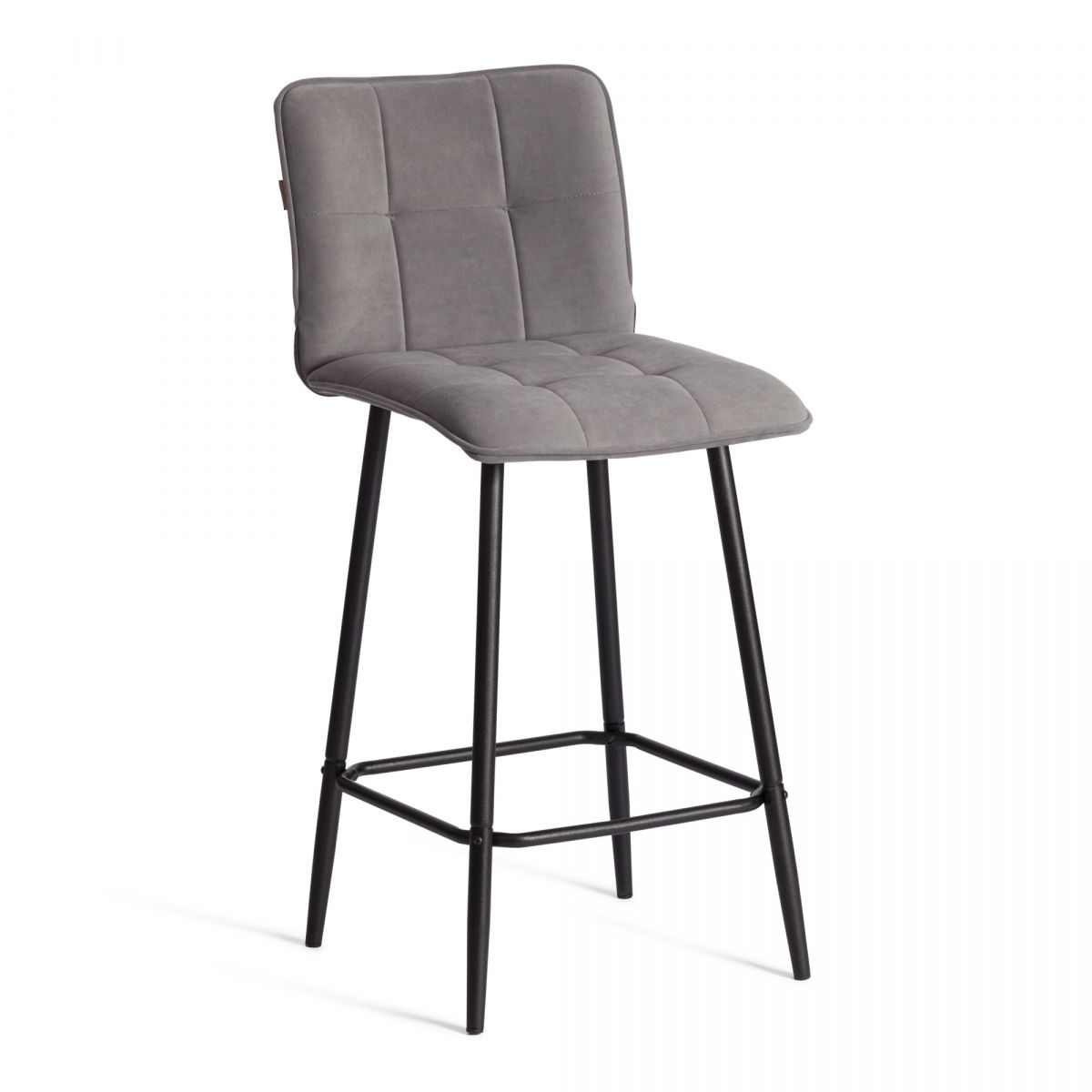 Полубарный стул Bari-Бари велюр, серый, 29, 42х55х99 см