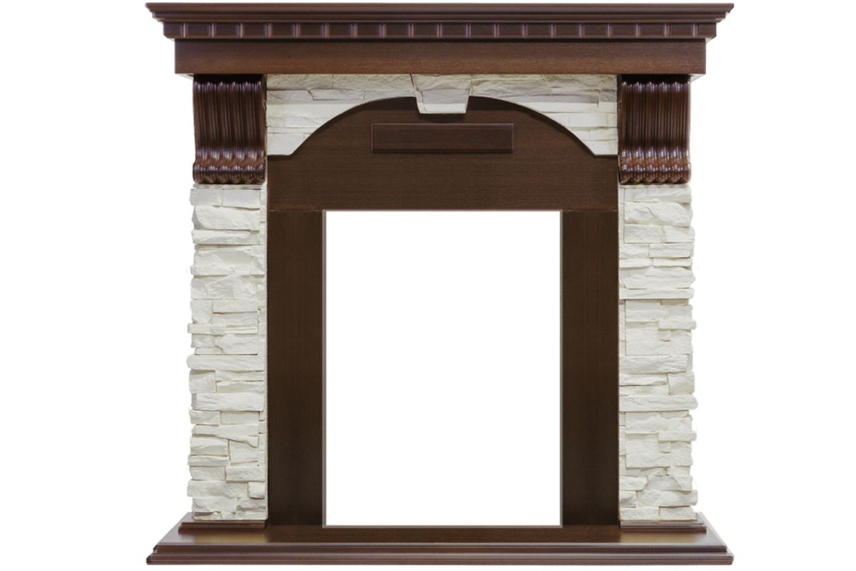 Портал Dublin угловой - Темный дуб - Сланец белый,27097