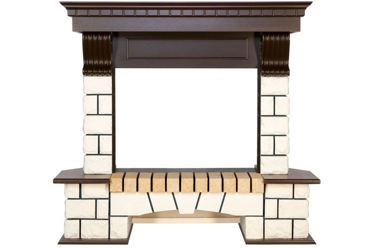 Портал Pierre Luxe угловой - Белый - Темный дуб,27228