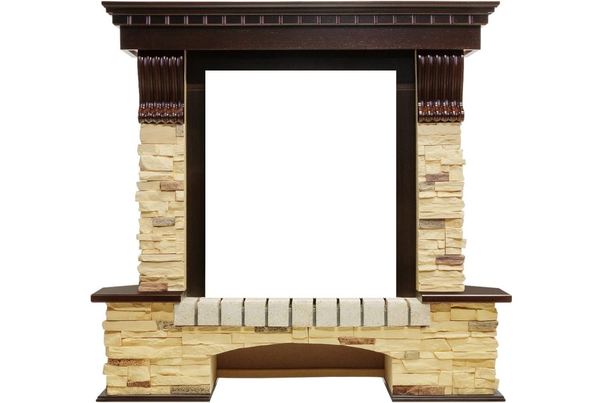 Портал Pierre Luxe угловой - Темный дуб - Сланец,27109