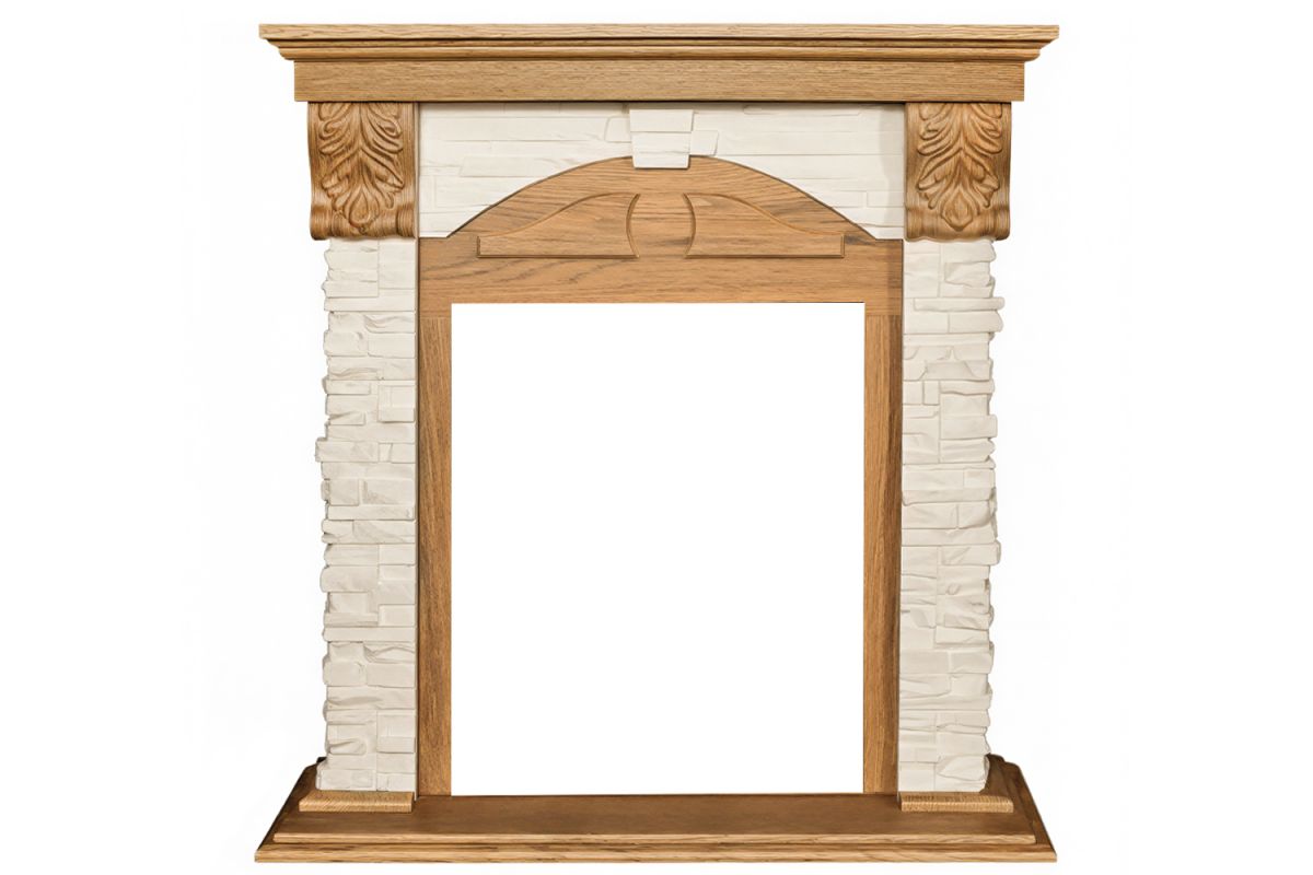 Портал Royal Flame Dublin (Разборный) - Дуб - Сланец бежевый,36972