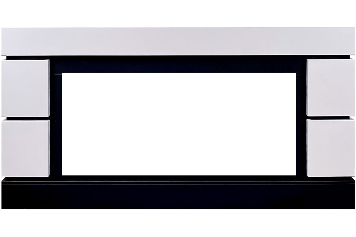 Портал Royal Flame Modern 42 CRM (Разборный) - Белый с черным,35592