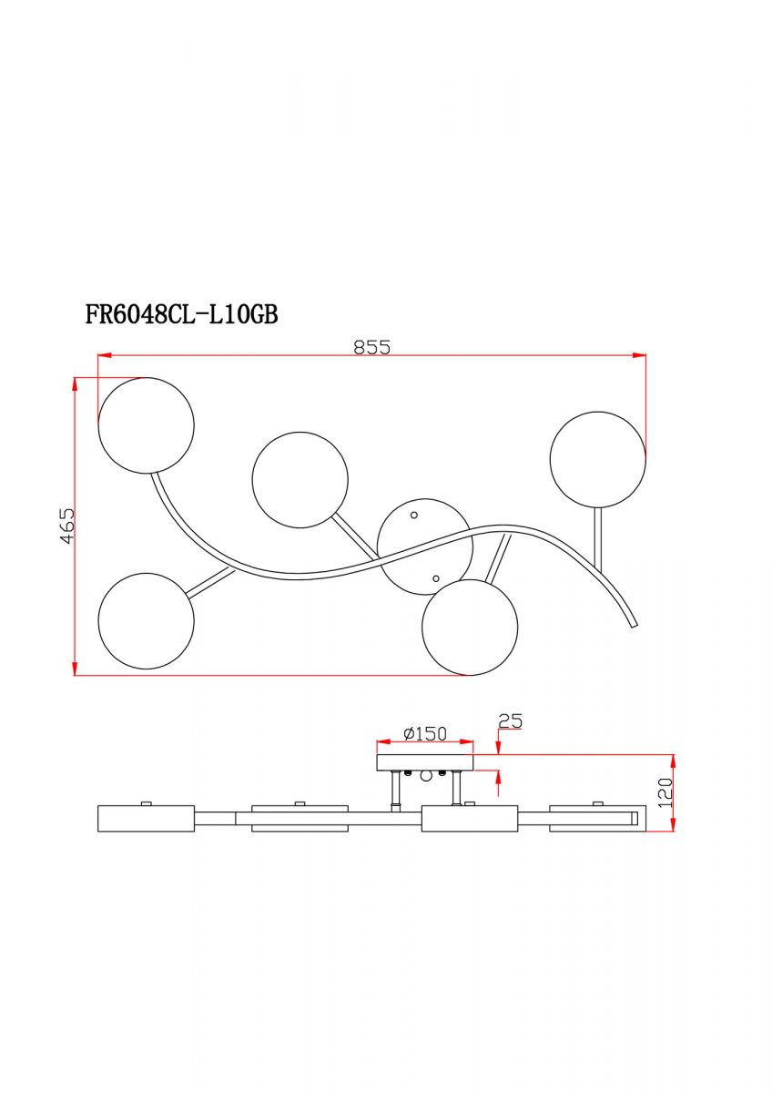 Потолочный светильник Freya FR6048CL-L10GB
