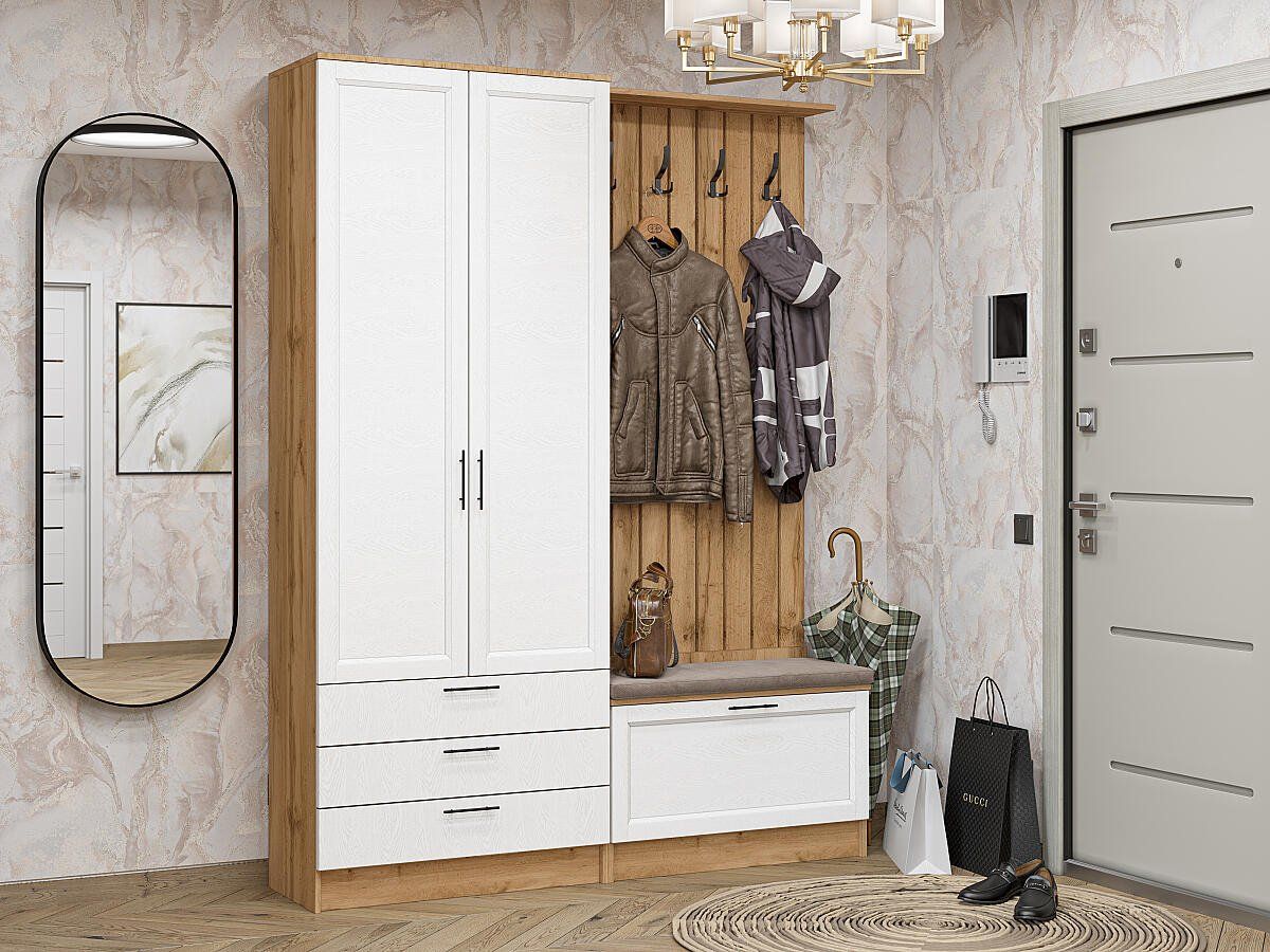 Стиль-03 White Silkwood 2110x1600x380