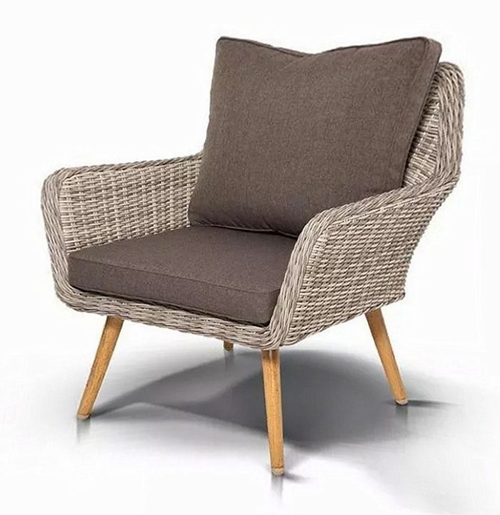 "Прованс" кресло из искусственного ротанга, цвет соломенный