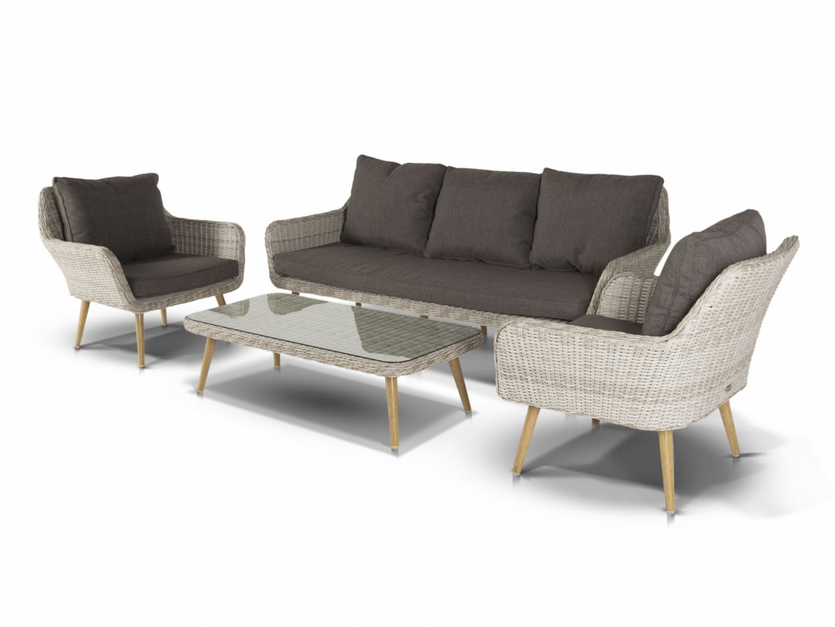 "Прованс" лаунж-зона плетеная из искусственного ротанга, цвет соломенный