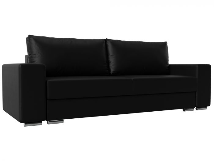 113016 Прямой диван Дрезден | Экокожа | Черный