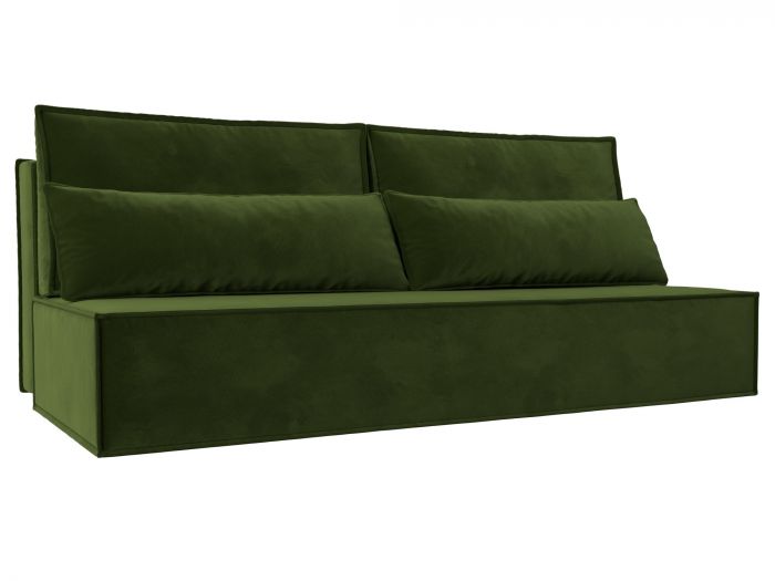 114484 Прямой диван Фабио Лайт | Микровельвет | Зеленый