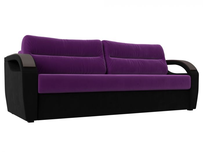 111693 Прямой диван Форсайт | Микровельвет | Фиолетовый | Черный