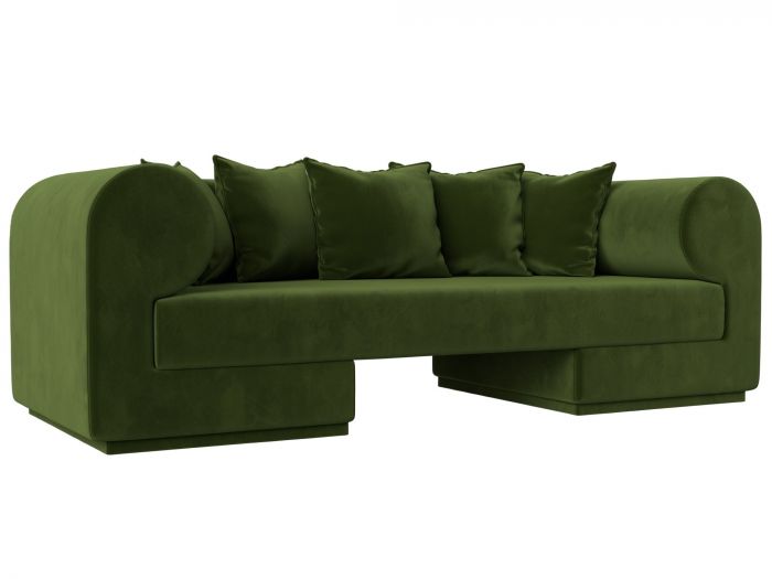116287 Прямой диван Кипр | Микровельвет | Зеленый